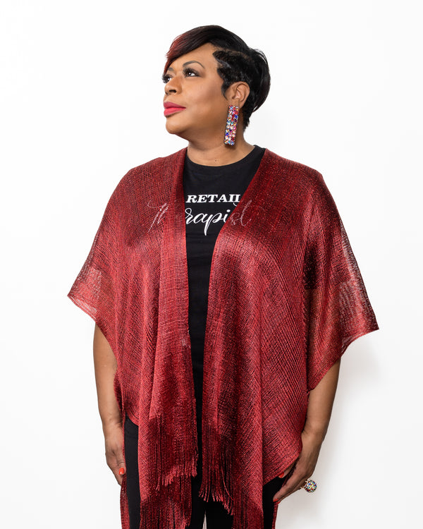 Shimmering Red Kimono