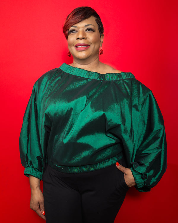 She's Sassy Off The Shoulder Top (Green)