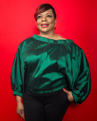 She's Sassy Off The Shoulder Top (Green)