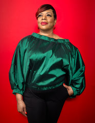 She's Sassy Off The Shoulder Top (Green)