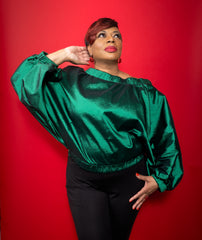 She's Sassy Off The Shoulder Top (Green)