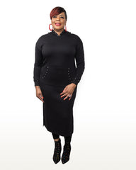 Studded Hoodie Dress