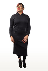 Studded Hoodie Dress