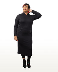 Studded Hoodie Dress