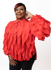 She Ruffles Many Feathers (Coral)