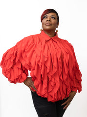 She Ruffles Many Feathers (Coral)