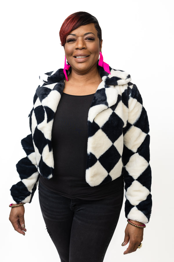 Check Mate Fur Jacket