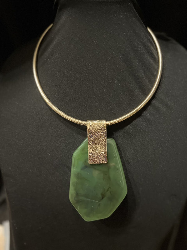 Olive Gold Choker Necklace